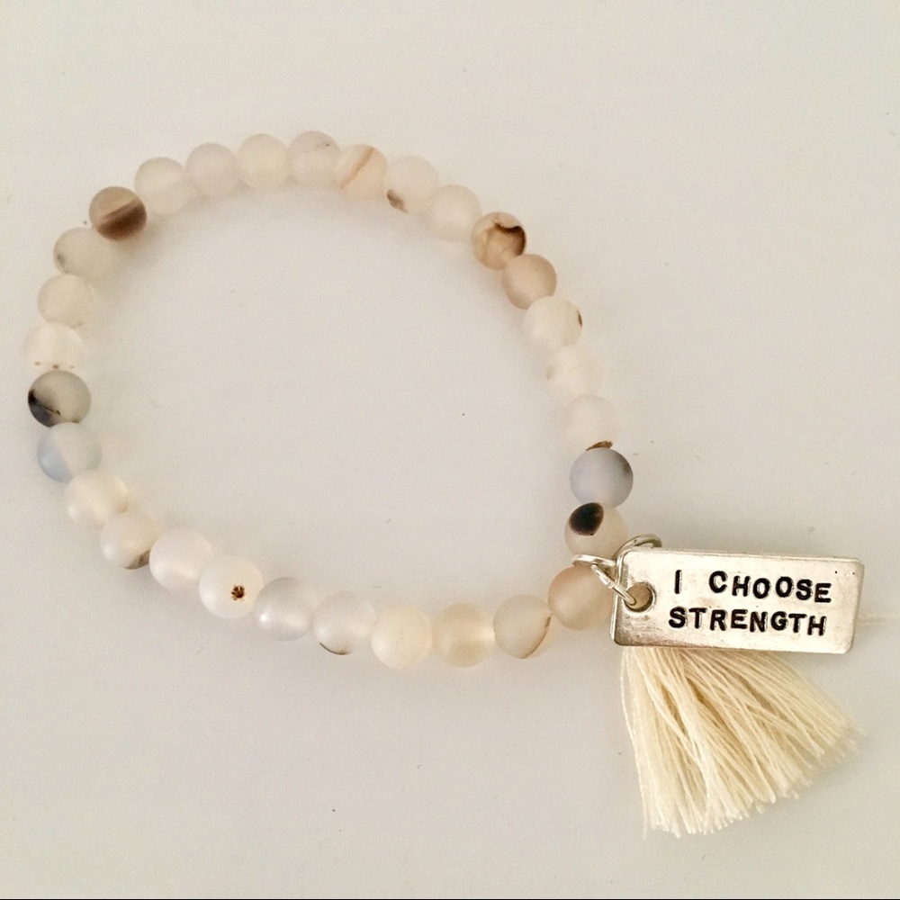 NEW inspirational HANDMADE glass beads and tassel